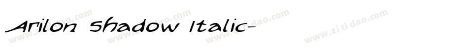 Arilon Shadow Italic字体转换